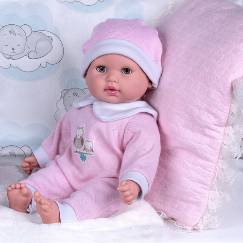 Boneca Bebê Reborn Abre E Fecha Os Olhos Te Amo - Super Toys