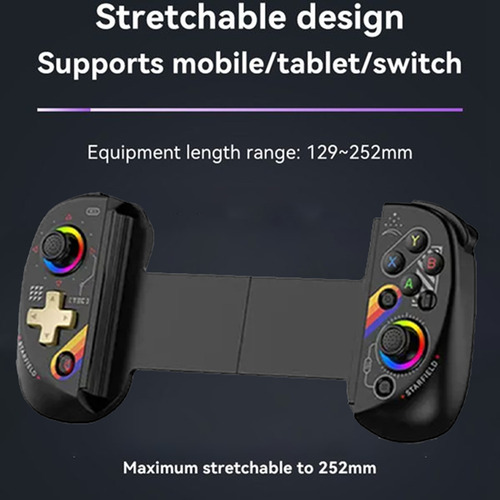 Gamepad D8 Mobile Stretch Con Luz Para Dual Hall Wireless