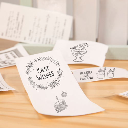 10 Rollos De Papel Térmico Directo Autoadhesivo Blanco De 76