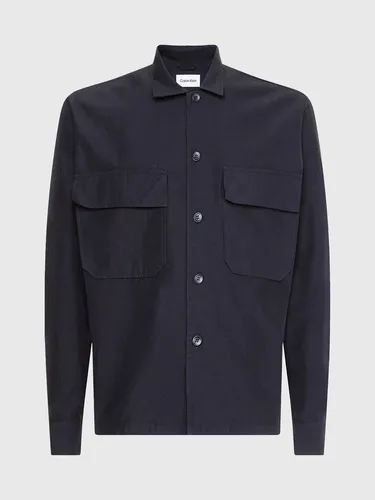 Sobrecamisa De Sarga Negro Calvin Klein