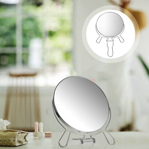 Espejo Doble Faz 7 Pulgadas Para Maquillaje, Regalaría, Etc.
