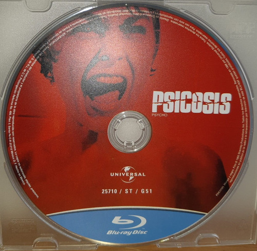 Blu-ray Psicosis Alfred Hitchcock (sólo Disco, Sin Portada)