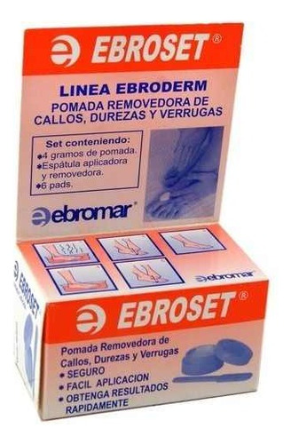  Ebroset Pomada + Espatula +pad Fragancia Neutro Tipo de envase Pote