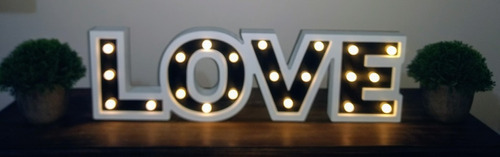 Cartel Luminoso Love Con Luces Led 53 Cm Decoracion Eventos