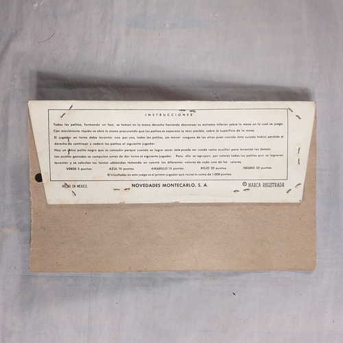 Antiguo Juego De Palitos Chinos Montecarlo (Usado)
