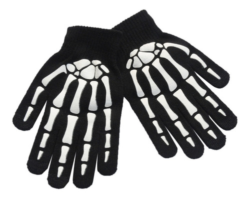 Guantes De Halloween Para Niños Adultos, Diseño De Calavera