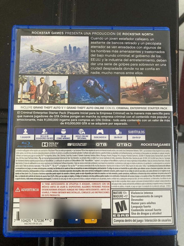 Gta V Ps4 (Usado)