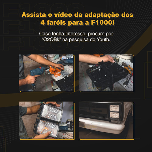 Farol De Led P F1000 Com Seta Alta Potência 96w Adaptação