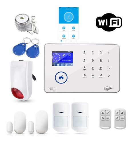 Kit Alarma Domiciliaria Inalambrica 4 Sensores Wifi Cuota