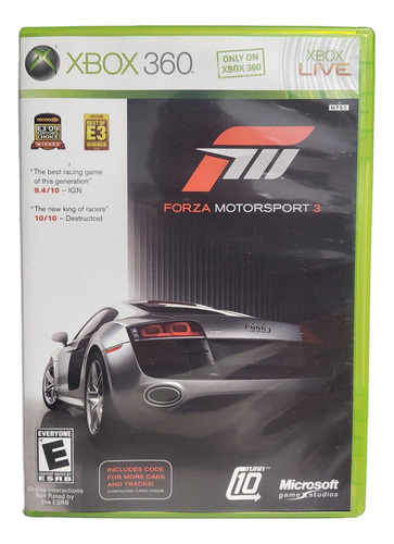 Forza Motorsport 3 Xbox 360 Original Midia Fisica Seminovo (Usado)