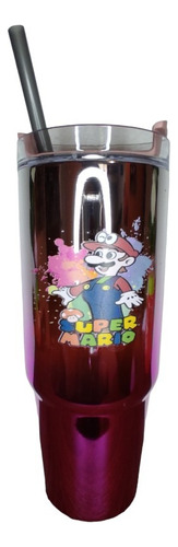 Vaso Acero Inoxidable Mario Bros 800 Ml Edicion Especial