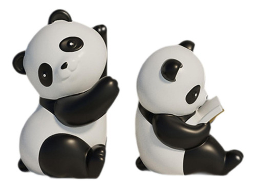 Panda Bookends Estatuas Resin Animal Estatuillas Lindas