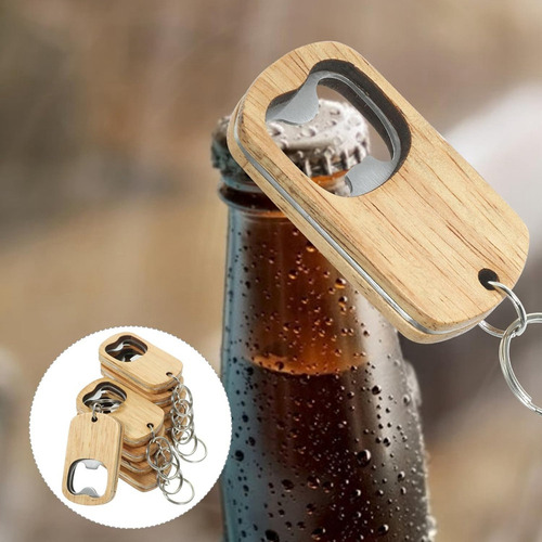B Abridor De Botellas De Madera, Llavero De Madera,