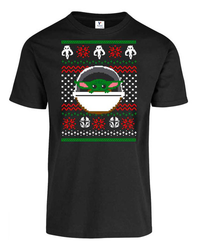 Playera Ugly Sweater Baby Yoda Grogu Navidad Hombre Mujer