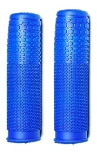 Puños Azules De Goma Para Bicicleta, 11,5cms. - Nuevos