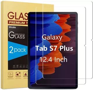 Mica De Vidrio Sparin 2pcs Para Galaxy Tab S7 Plus 12.4 T970