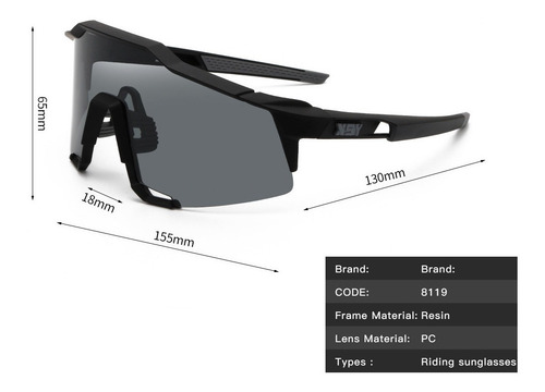 Imagen 5 de 10 de Lentes Gafas Deportivas Para Ciclismo Running Uv400