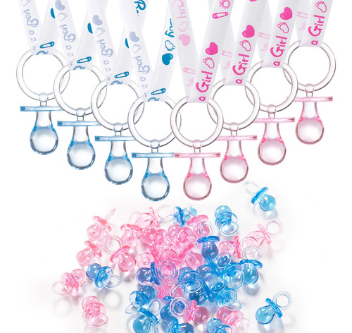 Collar Con 24 Chupetes Para Baby Shower, 30 Mini Chupetes Ac