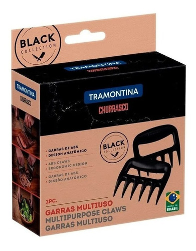 Garras Tramontina Churrasco Black Plástico Abs 2 Piezas