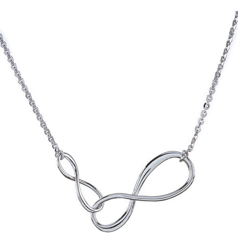 Collar 2 Infinitos Entrelazados Plata .925 Armario Joyería