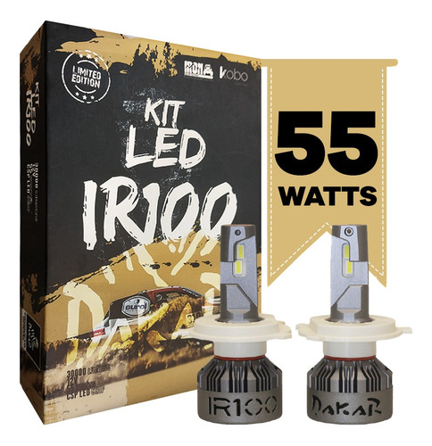 Kit Focos Iron Led Irx Luz Auto H1 H3 H7 H11 9005 9006 880