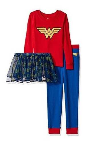 Conjunto De Pijama Tutu Wonder Woman Para Niñas Pequeñas