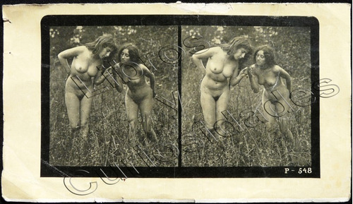 Imagen 1 de 3 de Antigua Fotografía Erótica Estereoscópica 1930 36083