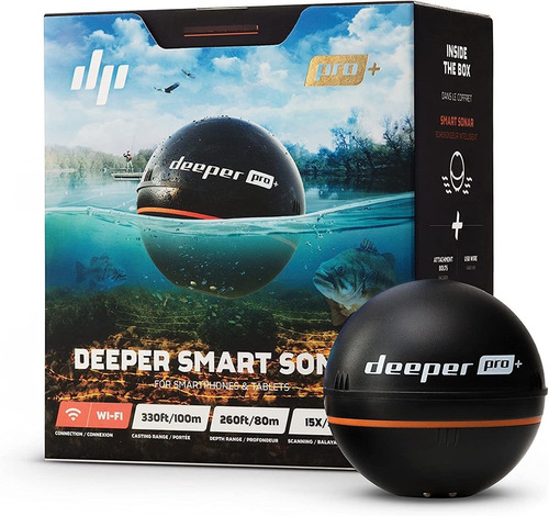 Deeper Pro+ - Buscador De Peces (sonar Portátil Con Gps, Sin