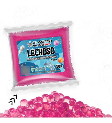 Bolitas De Hidrogel Lechoso 50 Gr Munición Reforzada Lechosa