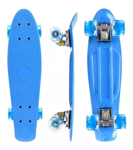  Patineta completa para niños, niñas, jóvenes, principiantes,  fondo liso de color azul claro, también conocido como panqueques de  arándanos, patinetas estándar de 31 x 8 pulgadas con 7 capas de arce 