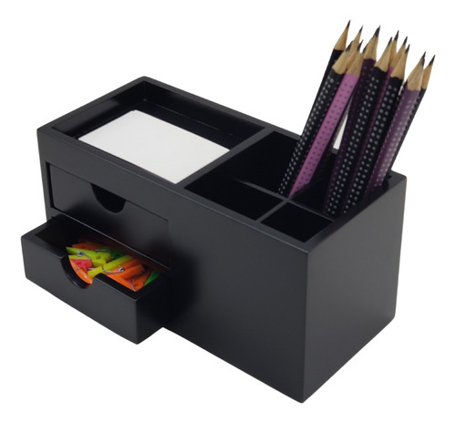 Organizador Mesa Escritório Mdf Laca Premium Preto