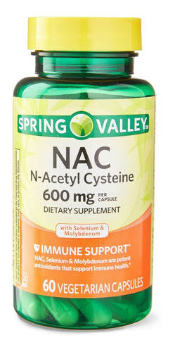 Spring Valley Nac N Acetyl Cysteine 600mg Acetilcisteina 