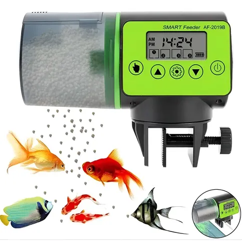 Alimentador Automático Dosador Comida Peixes Aquario 4 Vezes