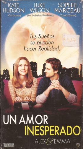 Un Amor Inesperado Vhs Kate Hudson Luke Wilson Alex & Emma