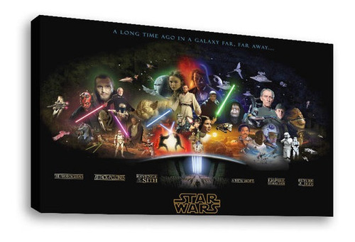 Cuadro Decorativo Canvas Moderno Star Wars Póster