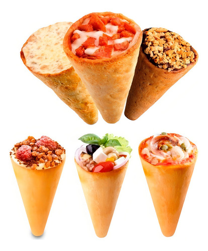 Adaptador Para Produção Cone 6 E 8cm Pizza Cone Gastrobel Cor Cinza