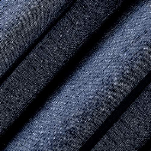 Cortina De Lino Texturizado Azul Marino 132 X 213 Cm