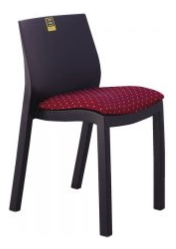 Silla Paris Negra Tela Jackard Roja/dorada Mascardi D/fab