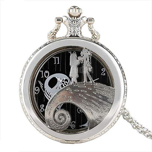 Reloj De Bolsillo Nightmare Before Christmas. Jack. Plateado