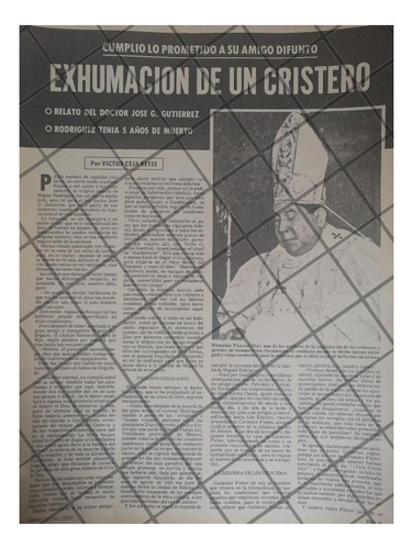 Afiche Retro Exhuman Cuerpo Del Padre Pascual Diaz 1979