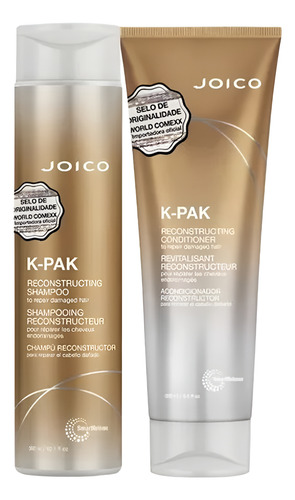 Joico K-pak Shampoo 300ml + Condicionador 250ml + Brinde