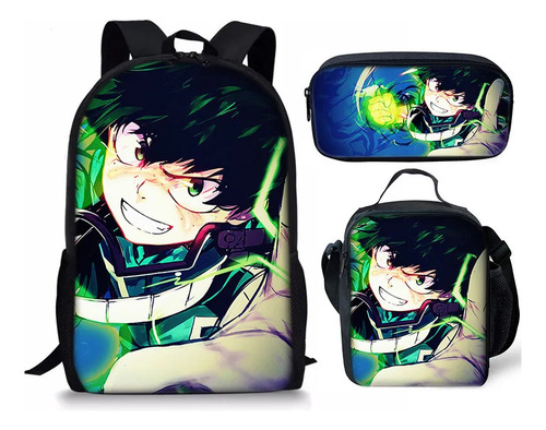 Conjunto De Mochila De Tres Piezas Bakugo Katsuki My Hero Ac