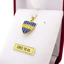 Comprar Dije Escudo Futbol Oro 18 K Boca Junior Esmaltado 1.5 Grs Color Dorado