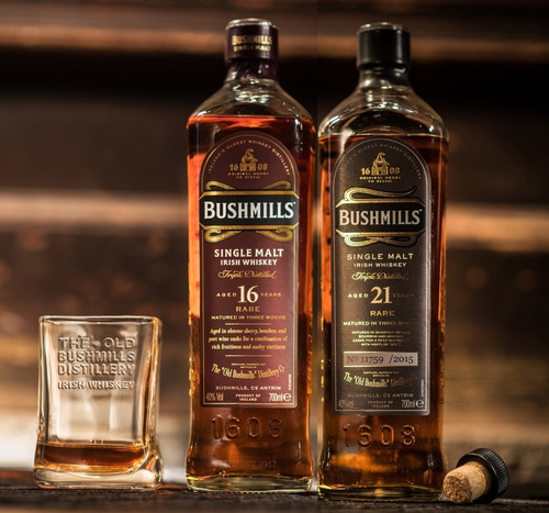 Imagen 5 de 10 de Whisky Bushmills 21 Años Single Malt 700ml En Estuche