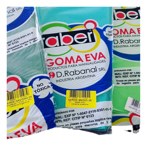 Goma Eva 1,7 Mm Pack 10 Unidades