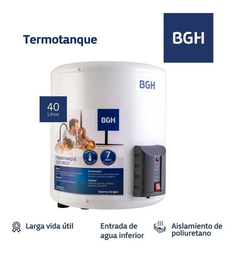 Imagen 4 de 9 de Termotanque 40lts Bgh | Eléctrico | Carga Inferior
