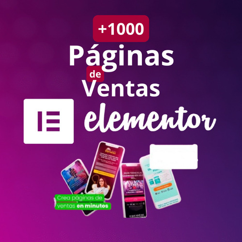  Elementor Pro + 1000 Plantillas Página De Ventas Landing P