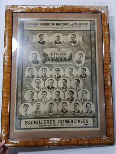 Antigua Foto Colegio Nacion Comercio Rosario 1939 Mag 58972