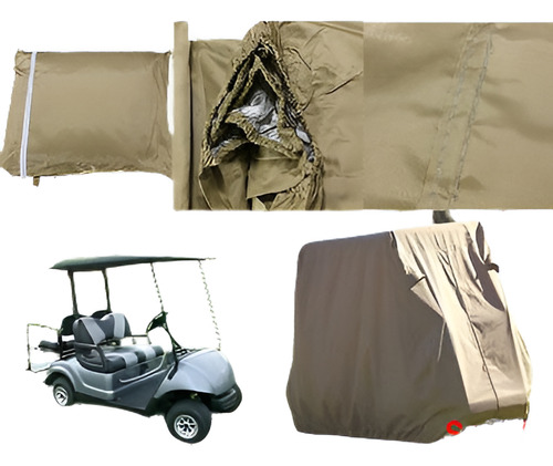 112'' 4 Pasajeros Golf Carro Cubierta Almacenamiento Imperme