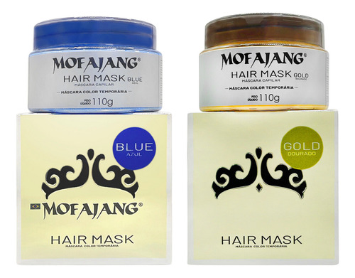 Mofajang Coloração Temporária Blue + Gold 110g Tróia Har